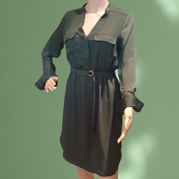 H&M Women's Green Midi Shirt Dress - Picture 3 of 16